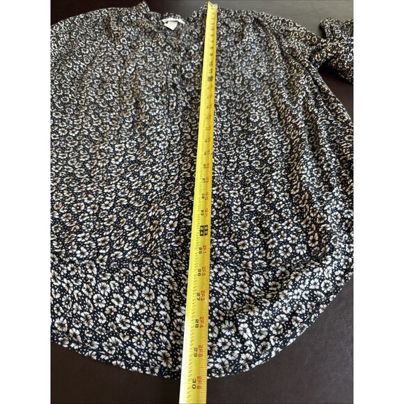 H&M Womens Black & White Floral Blouse Size 14 - Picture 6 of 9